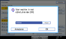 Illustratie scherm bedieningspaneel