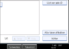Illustratie scherm bedieningspaneel