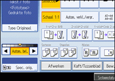 Schermafbeelding Bedieningspaneel
