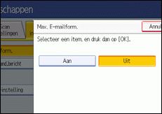 Schermafbeelding Bedieningspaneel