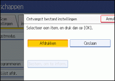Schermafbeelding Bedieningspaneel