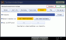 Schermafbeelding Bedieningspaneel
