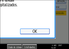 Ilustra&ccedil;&atilde;o do ecr&atilde; do painel de opera&ccedil;&atilde;o