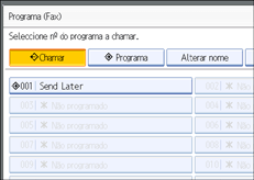 Ilustração do ecrã do painel de operação