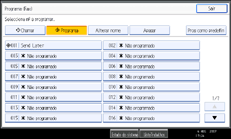 Ilustração do ecrã do painel de operação