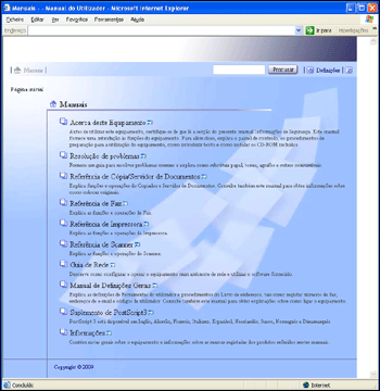 Imagem do ecr&atilde; do Web browser