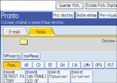 Ilustra&ccedil;&atilde;o do ecr&atilde; do painel de opera&ccedil;&atilde;o