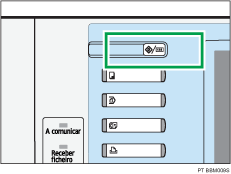 Ilustra&ccedil;&atilde;o da tecla Ferramentas do utilizador/Contador