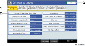 ilustra&ccedil;&atilde;o do ecr&atilde; do painel de opera&ccedil;&atilde;o (ilustra&ccedil;&atilde;o de chamada numerada)