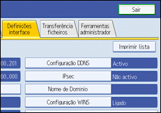 ilustração do ecrã do painel de operação