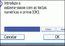 Ilustra&ccedil;&atilde;o do ecr&atilde; do painel de opera&ccedil;&atilde;o