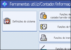 Ilustra&ccedil;&atilde;o do ecr&atilde; do painel de opera&ccedil;&atilde;o