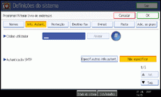 Ilustra&ccedil;&atilde;o do ecr&atilde; do painel de opera&ccedil;&atilde;o