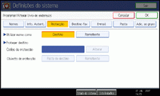Ilustra&ccedil;&atilde;o do ecr&atilde; do painel de opera&ccedil;&atilde;o