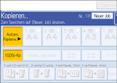 Abbildung des Bedienfeld-Displays