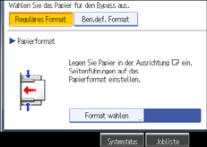 Abbildung des Bedienfeld-Displays
