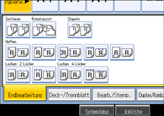 Abbildung des Bedienfeld-Displays