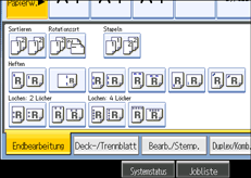 Abbildung des Bedienfeld-Displays