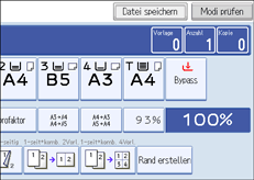 Abbildung des Bedienfeld-Displays