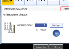 Abbildung des Bedienfeld-Displays