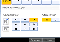 Abbildung des Bedienfeld-Displays