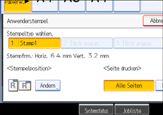 Abbildung des Bedienfeld-Displays