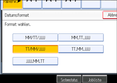 Abbildung des Bedienfeld-Displays