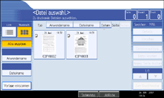 Abbildung des Bedienfeld-Displays