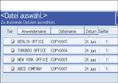 Abbildung des Bedienfeld-Displays