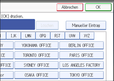 Abbildung des Bedienfeld-Displays