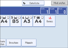 Abbildung des Bedienfeld-Displays
