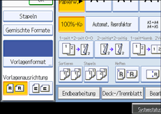 Abbildung des Bedienfeld-Displays