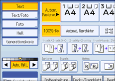 Abbildung des Bedienfeld-Displays