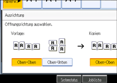 Abbildung des Bedienfeld-Displays