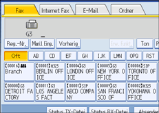 Abbildung des Bedienfelds