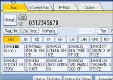 Abbildung des Bedienfelds