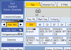 Abbildung des Bedienfelds