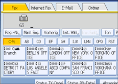 Abbildung des Bedienfelds