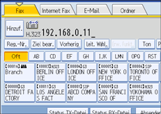Abbildung des Bedienfelds