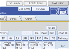 Abbildung des Bedienfelds