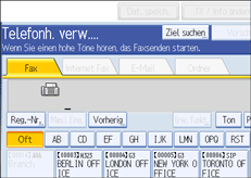 Abbildung des Bedienfelds