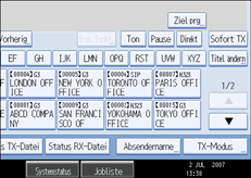 Abbildung des Bedienfelds