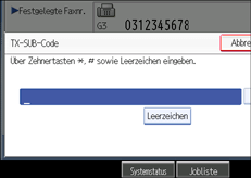 Abbildung des Bedienfelds