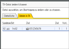 Abbildung des Bedienfelds