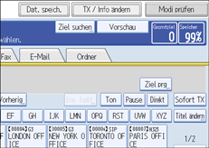 Abbildung des Bedienfelds