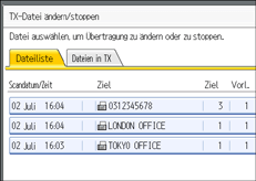 Abbildung des Bedienfelds