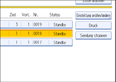Abbildung des Bedienfelds