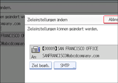 Abbildung des Bedienfelds