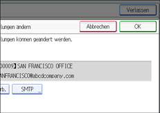 Abbildung des Bedienfelds
