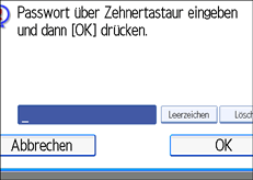 Abbildung des Bedienfelds